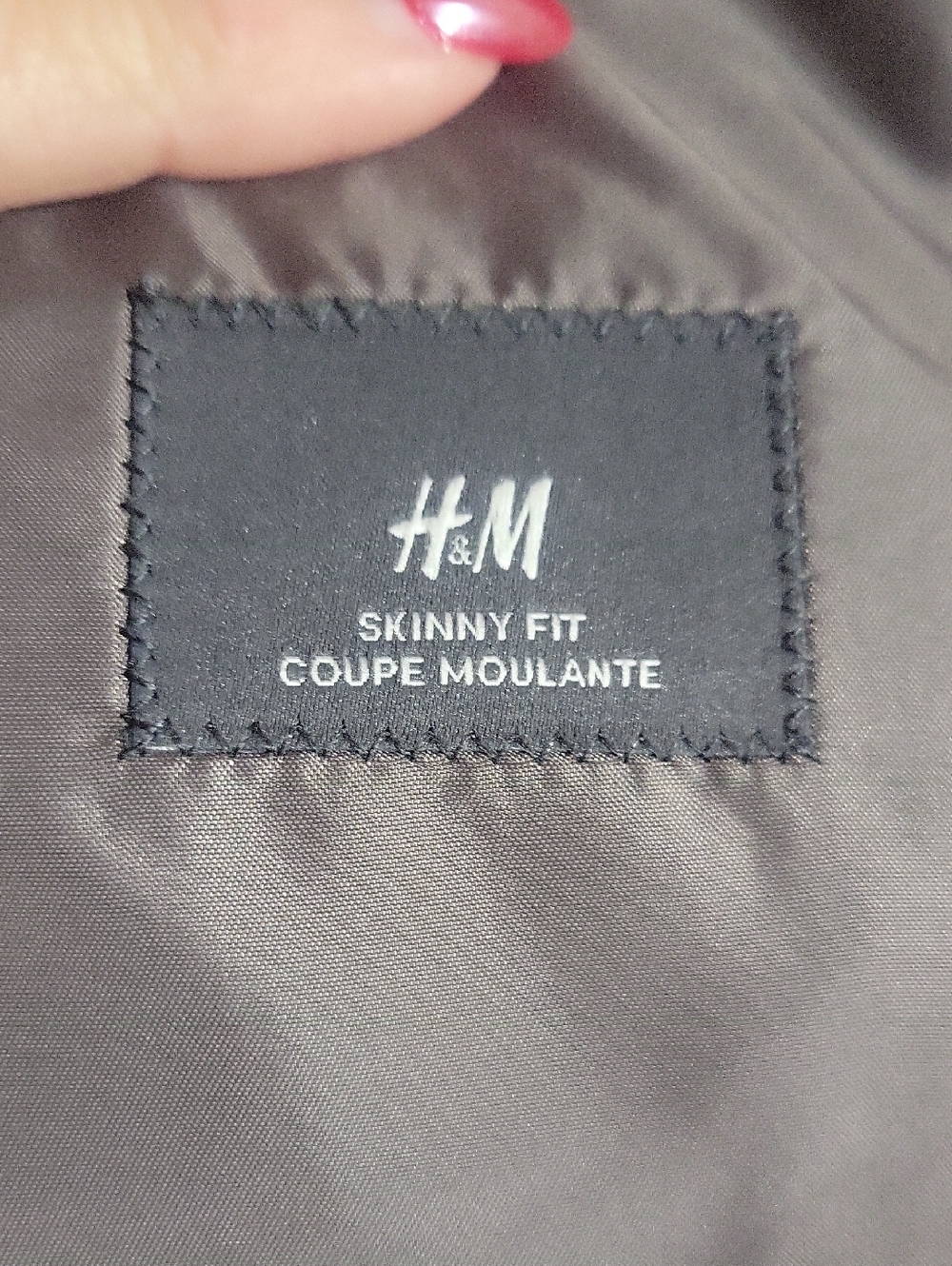 H&M Light Gray Plaid Tailored Women's Blazer - Picture 2 of 3
